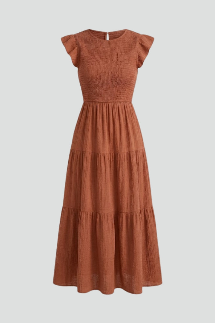 Helena Bramwell | Smocked Tiered Maxi Dress For Women