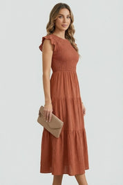 Helena Bramwell | Smocked Tiered Maxi Dress For Women