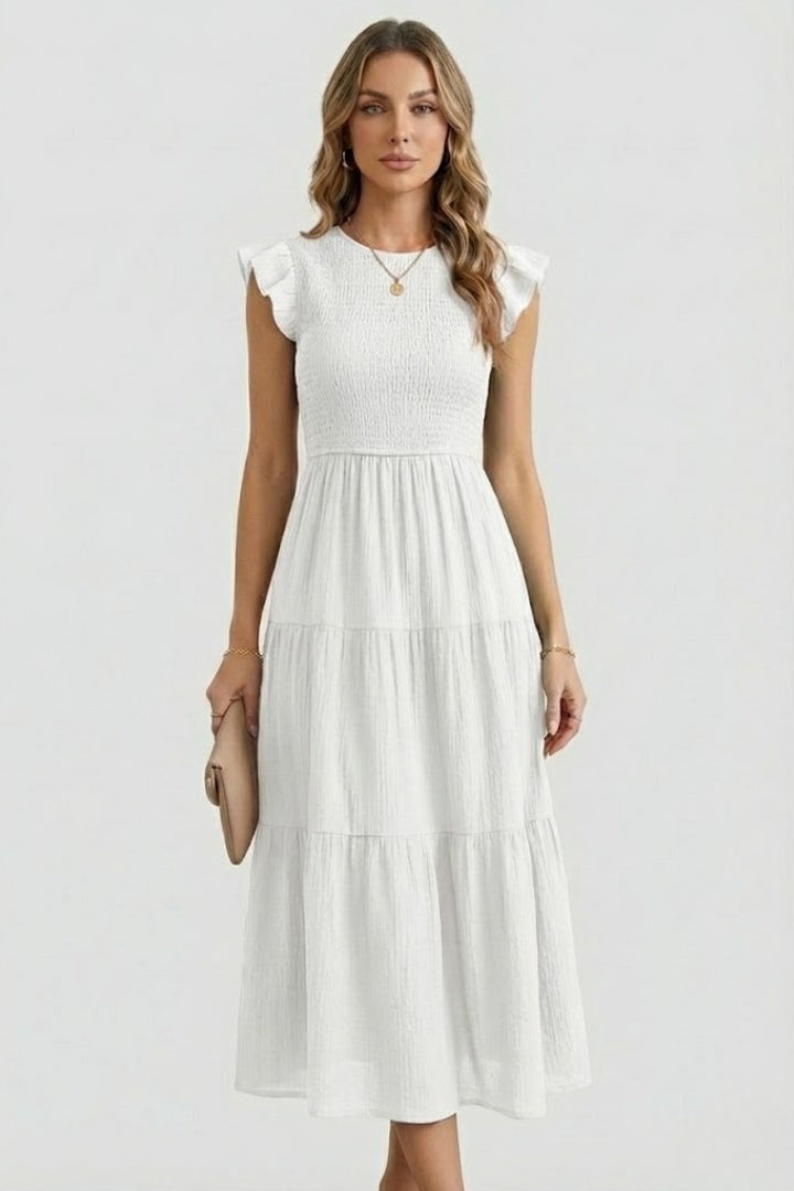 Helena Bramwell | Smocked Tiered Maxi Dress For Women