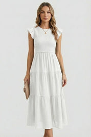 Helena Bramwell | Smocked Tiered Maxi Dress For Women