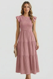 Helena Bramwell | Smocked Tiered Maxi Dress For Women