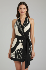 Celeste Fairmont | Halter Wrap Mini Dress For Women