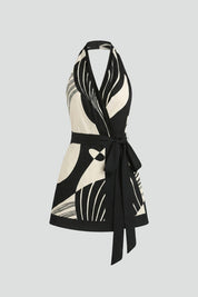 Celeste Fairmont | Halter Wrap Mini Dress For Women