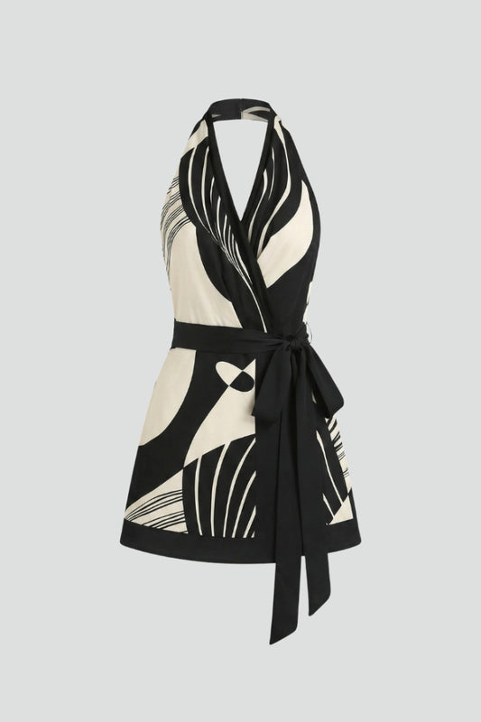 Celeste Fairmont | Halter Wrap Mini Dress For Women
