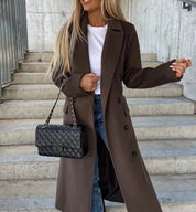 Harriet Dunmore | Longline Double-Breasted Coat For Women