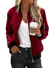 Laurel Ashbourne | Classic Army Green Bomber Jacket For Women