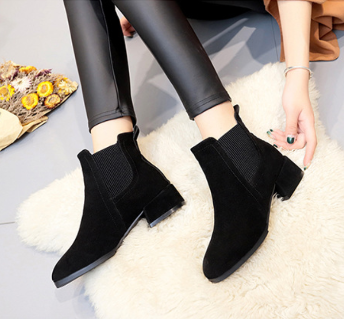 Rosanna Kildare | Black Suede Chelsea Ankle Boots For Women