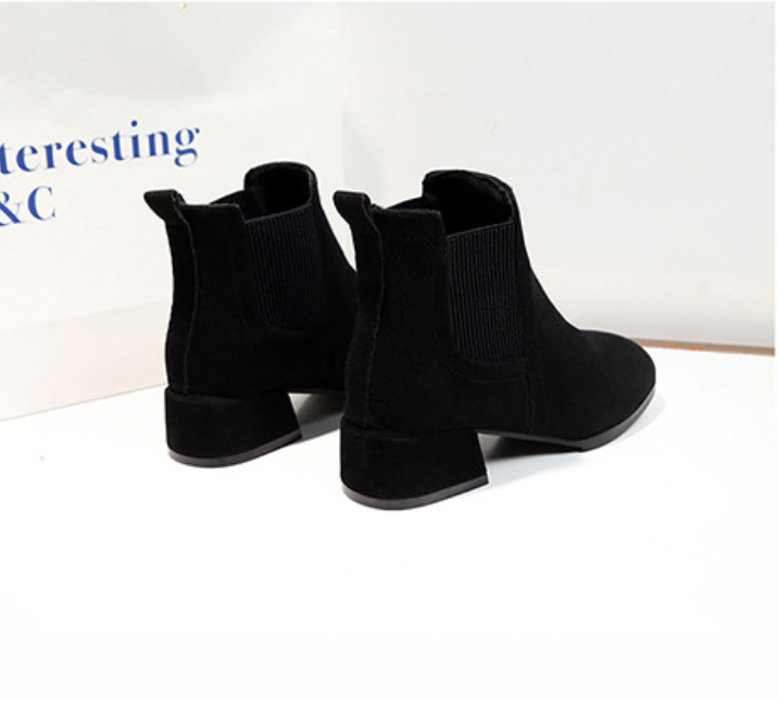 Rosanna Kildare | Black Suede Chelsea Ankle Boots For Women