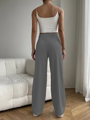 Vivienne Ashgrove | High Waist Wide Leg Corduroy Trousers For Women