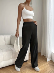 Vivienne Ashgrove | High Waist Wide Leg Corduroy Trousers For Women