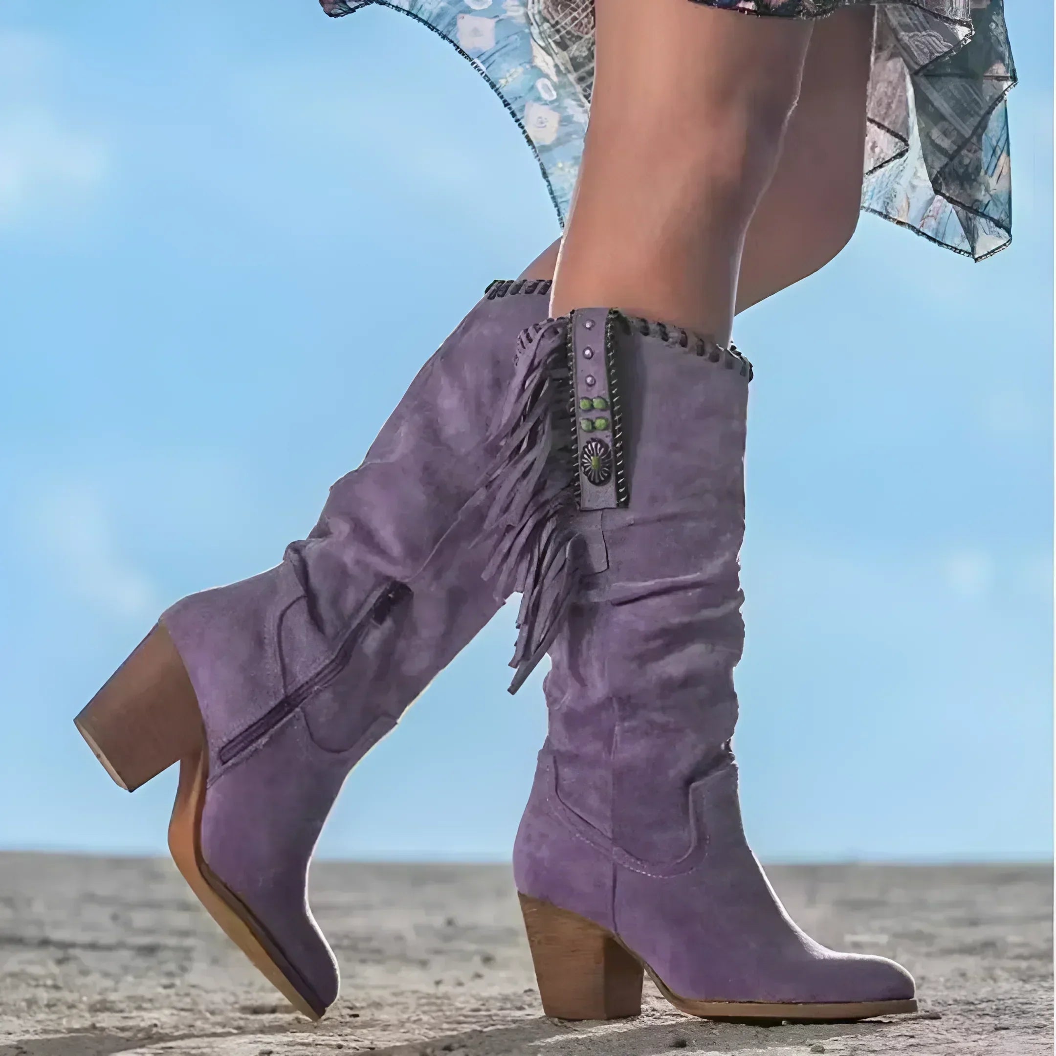 Dakota Merriweather | Fringe Cowboy Knee-High Boots For Women