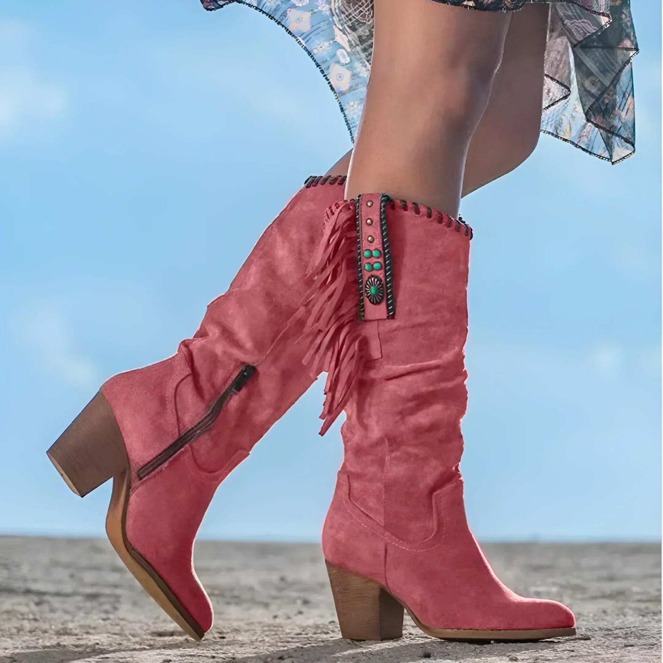Dakota Merriweather | Fringe Cowboy Knee-High Boots For Women