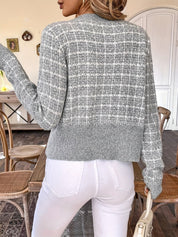 Diana Wrenthorpe | Houndstooth Cropped Cardigan For Women