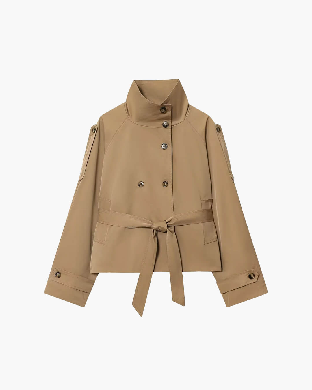 Georgette Winsmore | Cropped Belted Trench Jacket For Women