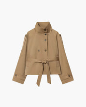 Georgette Winsmore | Cropped Belted Trench Jacket For Women