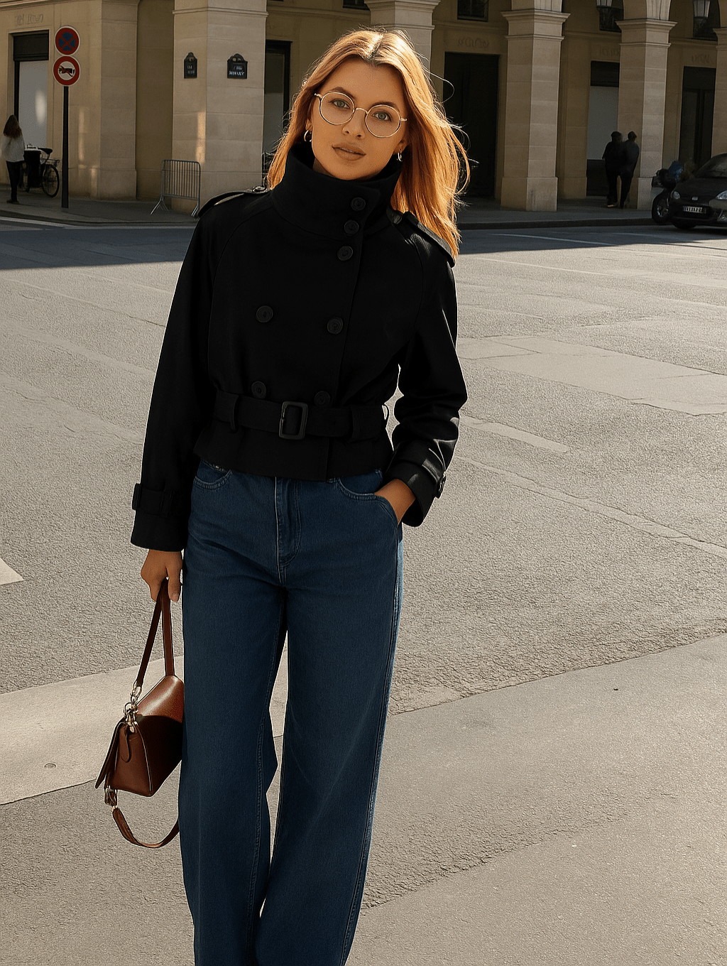 Georgette Winsmore | Cropped Belted Trench Jacket For Women