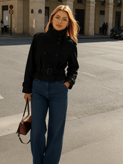 Georgette Winsmore | Cropped Belted Trench Jacket For Women