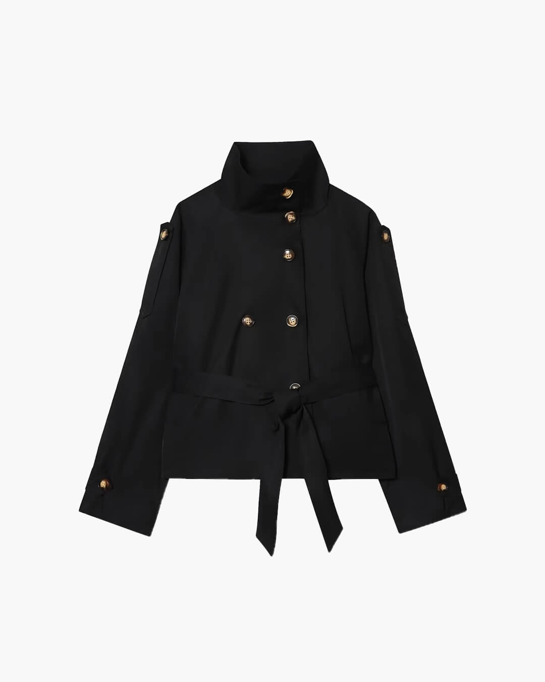 Georgette Winsmore | Cropped Belted Trench Jacket For Women