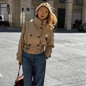 Georgette Winsmore | Cropped Belted Trench Jacket For Women