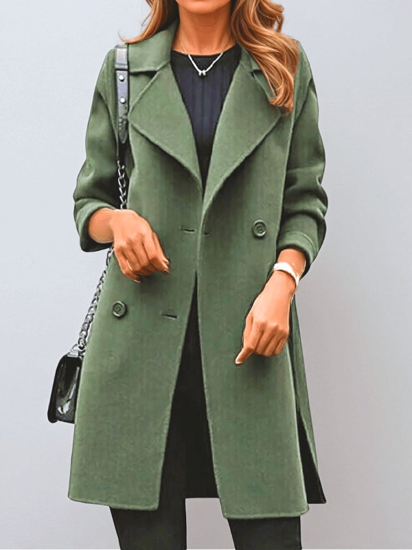 Verena Colthurst | Longline Double-Breasted Overcoat For Women