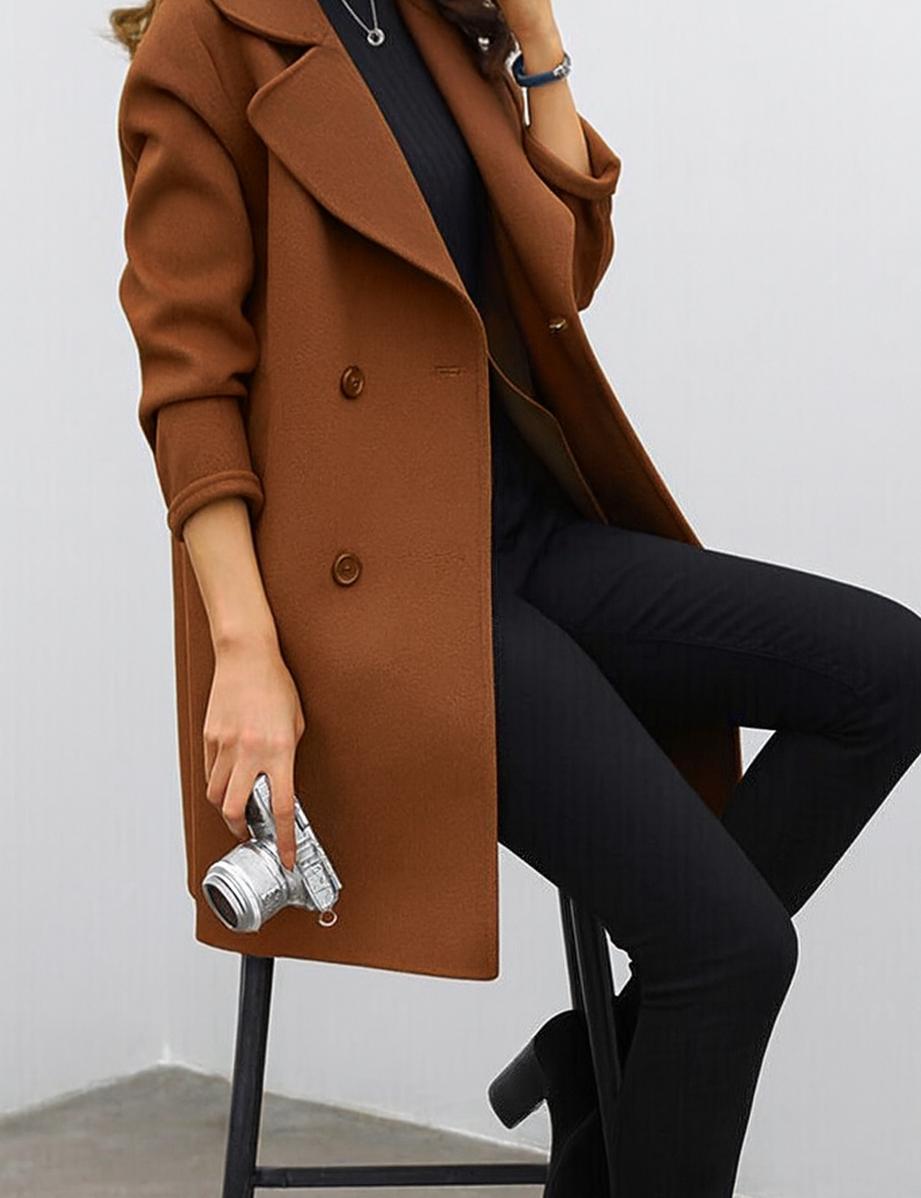 Verena Colthurst | Longline Double-Breasted Overcoat For Women