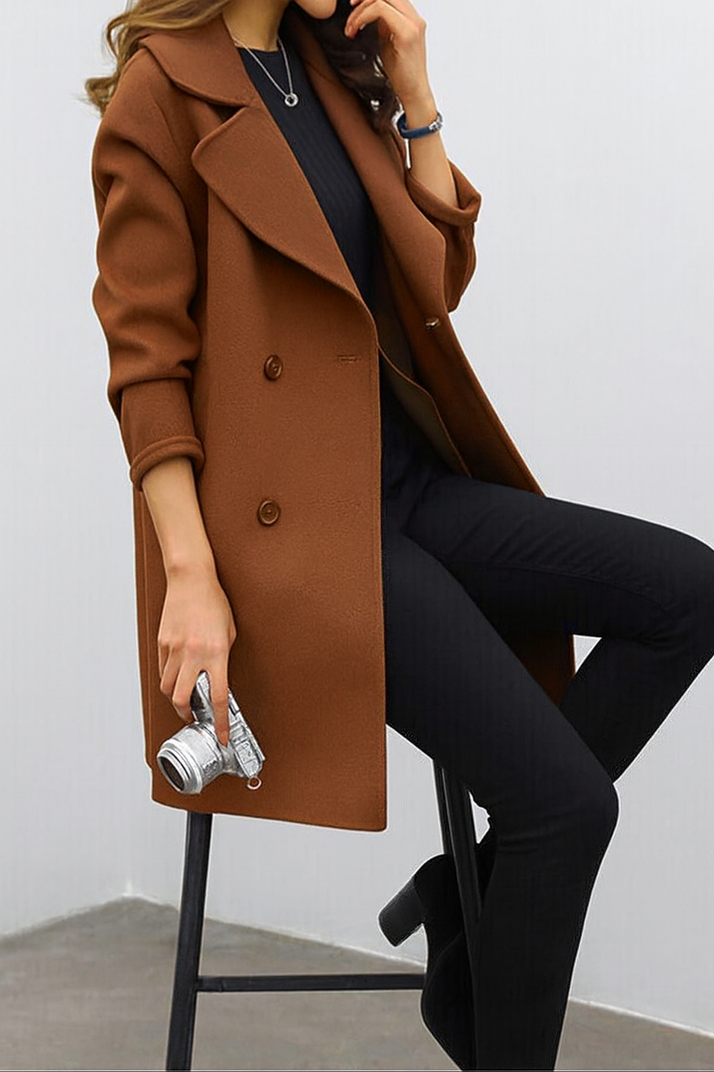 Verena Colthurst | Longline Double-Breasted Overcoat For Women