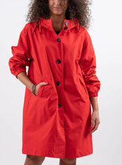Celeste Rainford | Long Hooded Rain Jacket For Women