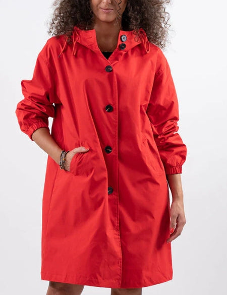 Celeste Rainford | Long Hooded Rain Jacket For Women