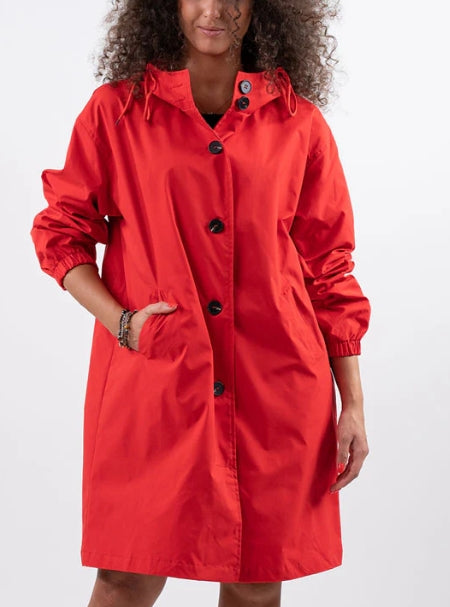 Celeste Rainford | Long Hooded Rain Jacket For Women