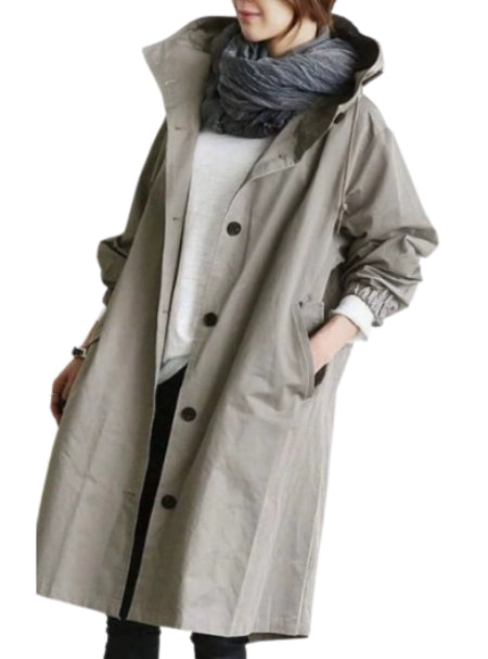 Celeste Rainford | Long Hooded Rain Jacket For Women
