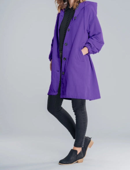 Celeste Rainford | Long Hooded Rain Jacket For Women