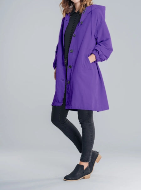 Celeste Rainford | Long Hooded Rain Jacket For Women