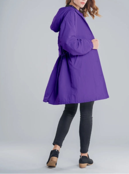 Celeste Rainford | Long Hooded Rain Jacket For Women