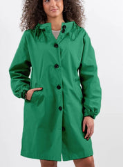 Celeste Rainford | Long Hooded Rain Jacket For Women