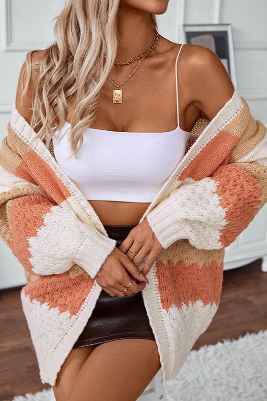 Harriet Dunleigh | Colour Block Knit Cardigan For Women
