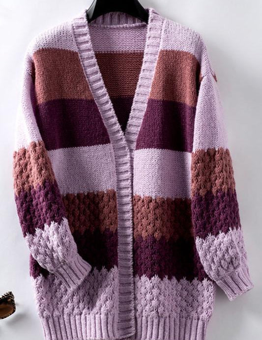 Harriet Dunleigh | Colour Block Knit Cardigan For Women