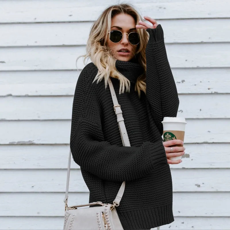 Harriet Coldwell | Chunky Turtleneck Knit Sweater For Women