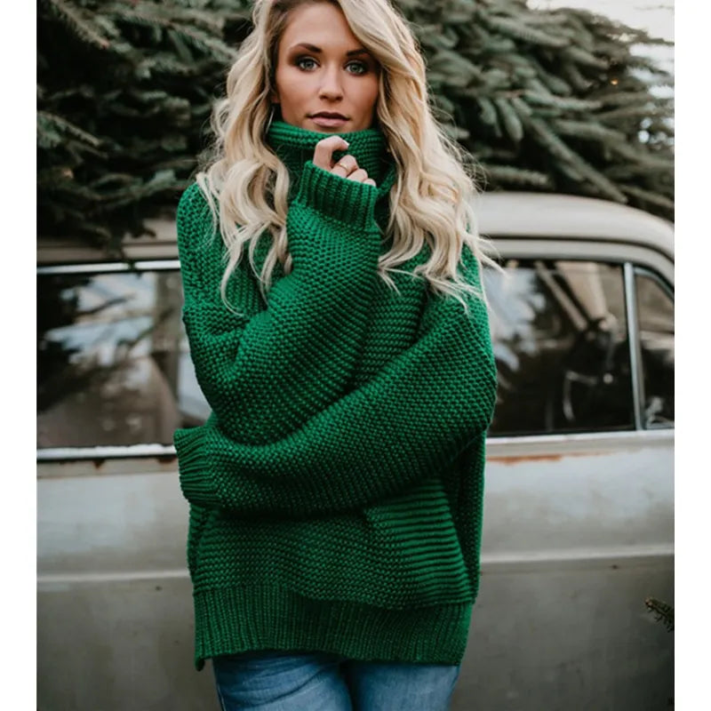Harriet Coldwell | Chunky Turtleneck Knit Sweater For Women