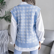 Bridgette Fennimore | Argyle Knit Sweater Vest For Women