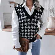 Bridgette Fennimore | Argyle Knit Sweater Vest For Women