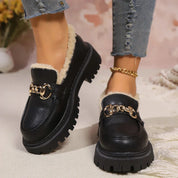 Vivienne Stoneham | Fur-Lined Platform Loafers For Women