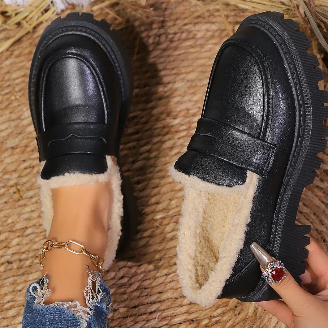 Vivienne Stoneham | Fur-Lined Platform Loafers For Women
