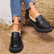 Vivienne Stoneham | Fur-Lined Platform Loafers For Women