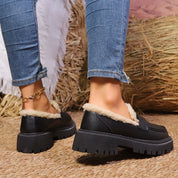 Vivienne Stoneham | Fur-Lined Platform Loafers For Women