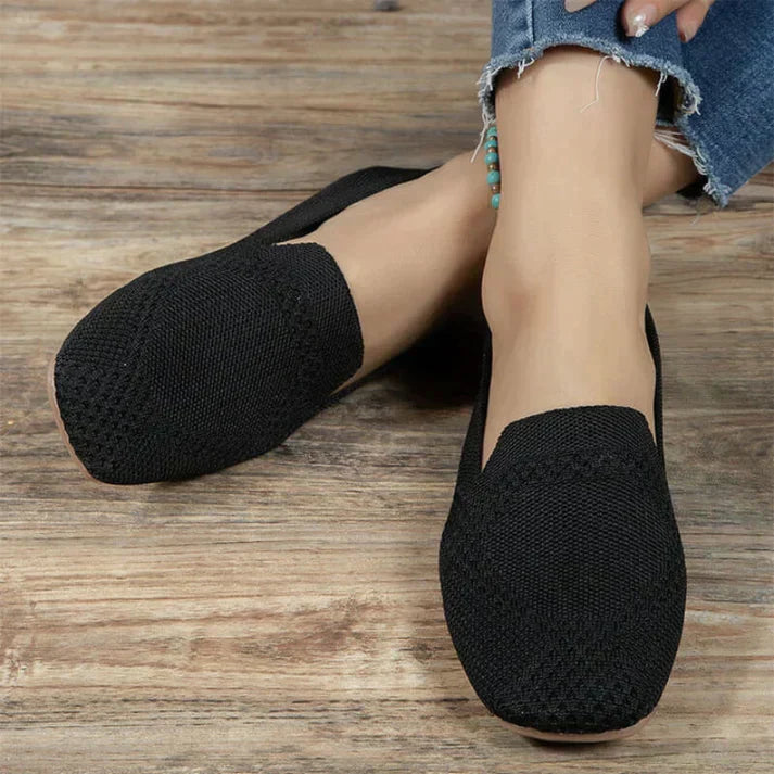 Beatrice Holloway | Breathable Knit Slip-On Flats For Women