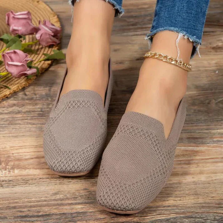 Beatrice Holloway | Breathable Knit Slip-On Flats For Women