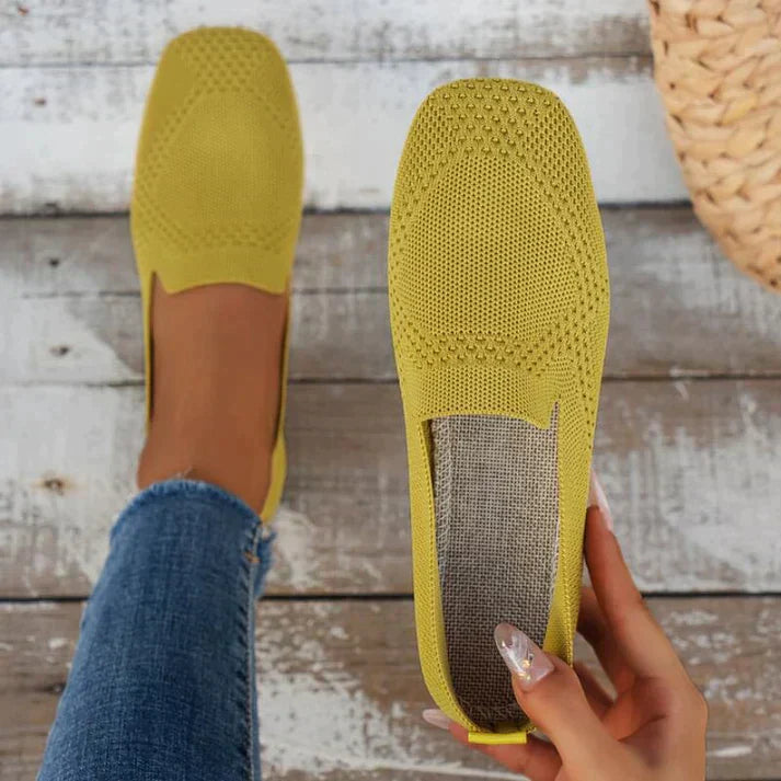 Beatrice Holloway | Breathable Knit Slip-On Flats For Women
