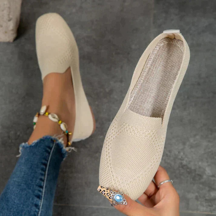 Beatrice Holloway | Breathable Knit Slip-On Flats For Women