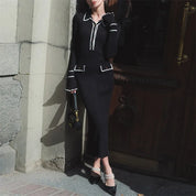 Vivienne Colworth | Ribbed Knit Long Sleeve Maxi Dress For Women