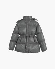 Harriet Elmsworth | Belted Puffer Jacket with Hood For Women